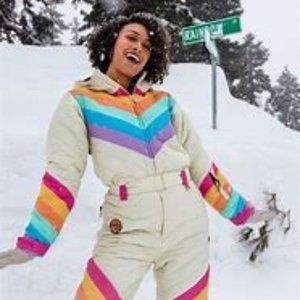 Tipsy Elves Retro Rainbow Snow Suit